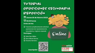 Tutorial oposiciones Secundaria reposición [upl. by Tammie]