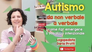 Autismo da non verbale a verbale Come far emergere il vocalizzo intenzionale [upl. by Adine]