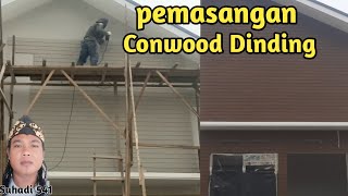 Pemasangan conwood dinding [upl. by Merilee]