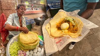 India’s old Man Selling Paratha amp Aloo Dum at Railway Station  Only Rs20  Street Food India [upl. by Aikkan654]