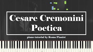 Cesare Cremonini  Poetica piano tutorial [upl. by Bryce]