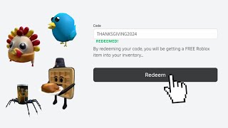 WORKING CODES ALL WORKING NOVEMBER 2024 Roblox Promo Codes For ROBLOX ITEMS [upl. by Llennor570]