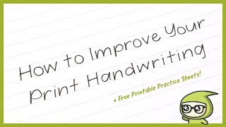 How to Improve Your PRINT Handwriting 🖊️ [upl. by Sutphin701]