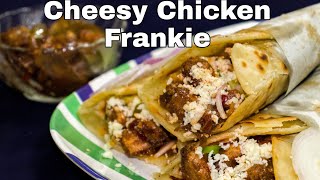 Cheesy Chicken Frankie  How to make Cheesy Chicken Frankie spicendelicacy [upl. by Irtimid]