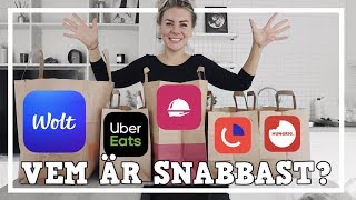 VEM ÄR SNABBAST  Wolt Uber Eats Foodora Onlinepizza eller Hungrigse [upl. by Haimerej995]