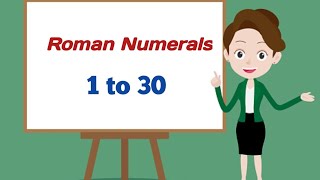 Roman numerals 1 to 30  Learn Roman numbers from 1 to 30 [upl. by Attelra27]