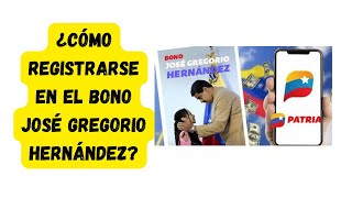 Cómo Registrarse para Recibir Bono José Gregorio Hernández online venezuela patria [upl. by Fink]