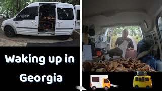 Duckett Mill Campground Gainesville Georgia Lake Sydney Lanier Site 44 Waking up in a Van AFT 2024🔥🆙 [upl. by Gnahk]