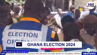 Asantehene Otumfuo Osei Tutu II has cast his vote at the Manhyia Palace polling station [upl. by Colton]