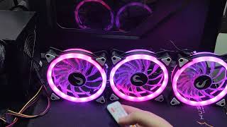 Unboxing e teste prático kit Cooler fan Rise Mode led ARGB e Water Cooler Rise RGB 12V120mm preto [upl. by Eesdnil299]