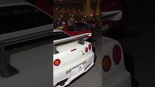 Daikoku night 大黒の夜 jdm daikoku gtr nissan r34 tokyo [upl. by Ernesto]