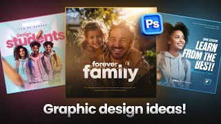 03 EPIC Graphic Design Ideas in Photoshop  Full Tutorial [upl. by Eartnoed218]