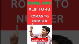 Convert roman to number exceltutorial learnmore learnmoregetmore LearnMoreGetMoreTutorial [upl. by Leynwad]