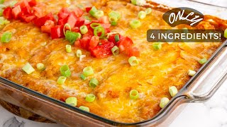 EASY enchiladas recipe with frozen taquitos aka LAZY enchiladas [upl. by Schiff725]