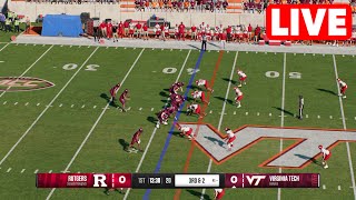 NCAAF LIVE🔴 Rutgers Scarlet Knights vs Virginia Tech Hokies  Week 4 Game 2024 College Football 25 [upl. by Yelahs]