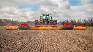 Väderstad Rexius in ploughed land [upl. by Cohby]