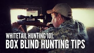 Whitetail Hunting Tips 101 How to Hunt From a Box Blind [upl. by Airtemed]