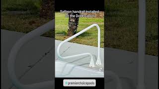 Saftron handrail installed at the Dobbs pool premierchoicepools [upl. by Dimitri]