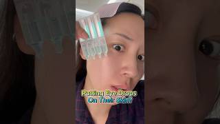 I Tried Using Eyedrops For Skincare skincare skincareroutine [upl. by Sirovart]