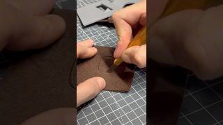 A 3d printed leather wallet 🤔 leathercraft handmadecraft cardholder craft leatherwork asmr [upl. by Kihtrak]