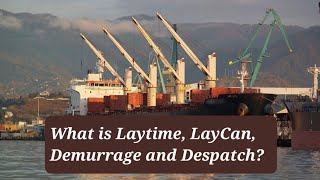 What do the terms Laytime LayCan Demurrage and Despatch mean in the maritime shipping industry [upl. by Munn]