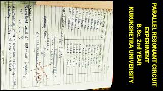 PARALLEL RESONANT CIRCUIT EXPERIMENT  LCR PARALLEL RESONANCE CIRCUIT EXPERIMENT  PRACTICAL FILE [upl. by Norvan]