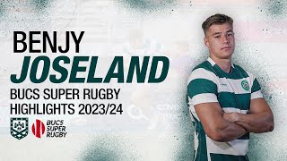 Benjy Joseland  Exeter University 1st XV  BUCS Super Rugby Highlights 202324 [upl. by Roper]