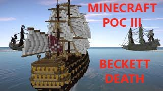 Minecraft Pirates of Caribbean  Beckett Death Recreation Better Version [upl. by Zelten]