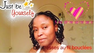 Tuto Tresses au fil Bouclées sur cheveux crépus [upl. by Nrehtac]