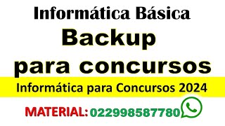 Backup para concursos  Procedimentos de Backup  Tipos de Backup  Informática para Concursos 2024 [upl. by Kowatch56]