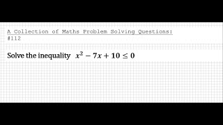 A Collection of Maths Problem Solving Questions112 Inequality  Graphs [upl. by Gee]