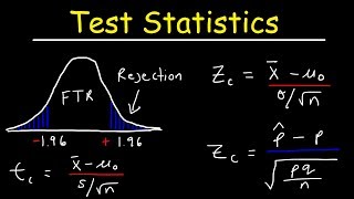 Test Statistic For Means and Population Proportions [upl. by Sharity761]