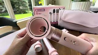 MESCOMB Hair Dryer Brush 5 in 1 Professional Hot Air Styler Review [upl. by Rodger]