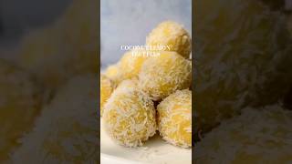 Get a Boost of Energy with Healthy No Bake Lemon Coconut Truffles recipe energyballs snack [upl. by Alegna]