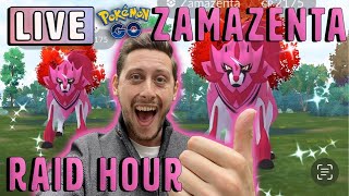 Shiny Zamazenta Raid Hour LIVE in Pokemon GO [upl. by Aivekahs393]