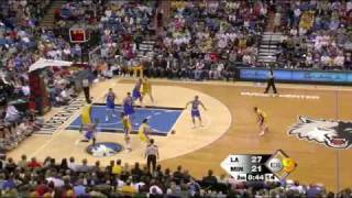 DJ Mbenga 11pts2blks vs Timberwolves 2010 [upl. by Stead118]