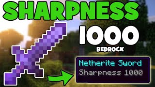 How to Get a Sharpness 1000 Sword In Minecraft Bedrock  Bedrock Command Block Tutorial [upl. by Anatlus]