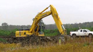 Komatsu PC350LC D61PX amp Cat 329D L [upl. by Ratcliff]