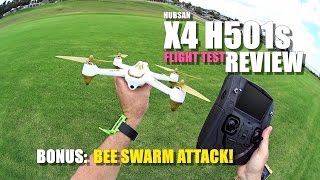 HUBSAN X4 H501s GPS QuadCopter Drone Review  Part 2  Flight Test BEE ATTACK Pros amp Cons [upl. by Ause378]