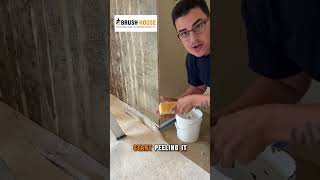 DIY removing tough wallpaper from a house diy painting techniques homeimprovement [upl. by Gunning]