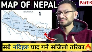 Remember all RIVERS in MAP OF NEPAL with this Trick🔥🇳🇵 Class 10 Samajik  SEE 2080 [upl. by Theodore869]