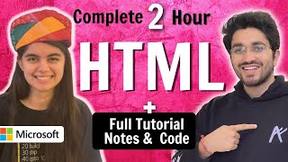 HTML Tutorial for Beginners  Complete HTML with Notes amp Code [upl. by Keppel164]