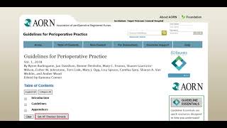 AORN Guidelines for Perioperative Practice 使用簡介 [upl. by Menis]