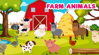 Guess the animals  Learn Farm animals for kids Farm Animal Names amp Sounds [upl. by Stoops]