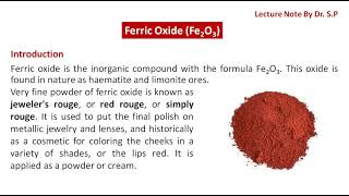 Ferric Oxide [upl. by Draned228]