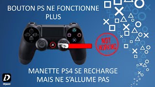 MANETTE PS4 NE SALLUME PAS BOUTON PS NE FONCTIONNE PLUS MANETTE PS4 RECHARGE MAIS NE SALLUME PAS [upl. by Qiratla]