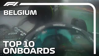 Oscars Overtake First Lap Chaos And The Top 10 Onboards  2024 Belgian Grand Prix  Qatar Airways [upl. by Ynohtn]