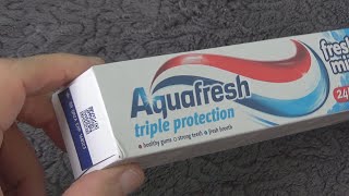 Aquafresh Triple Protection Fresh amp Minty 125 ml Toothpaste Unboxing and Test [upl. by Matthew365]