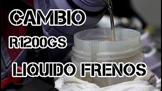 Cambio liquido Frenos Delanteros BMW R1200 parte 1 [upl. by Azyl225]