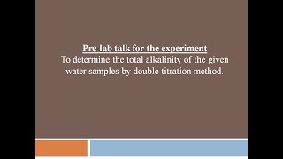 Experiment Total alkalinity of water sample [upl. by Annawaj]